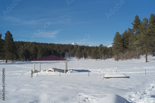 rest area in snow