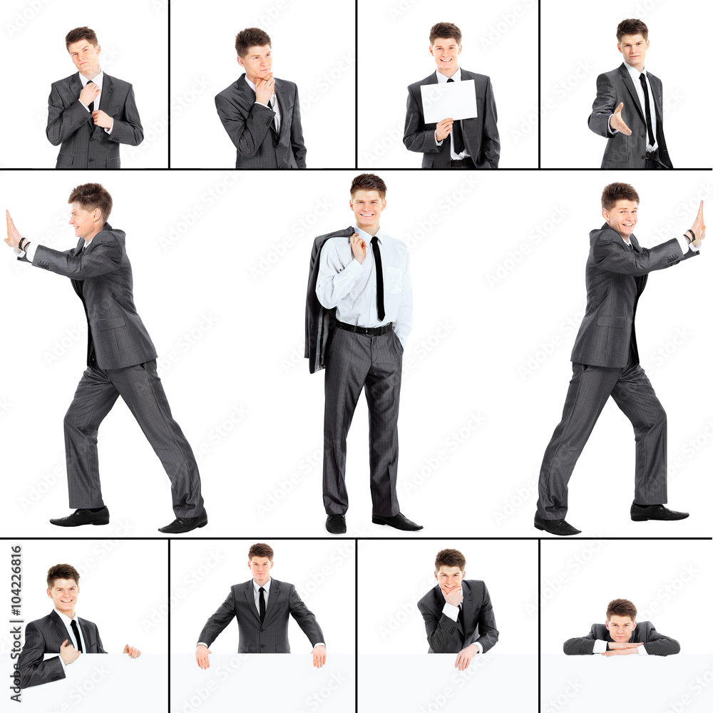 Different business situations, presented in the form of a collag Different business situations, presented in the form of a collag