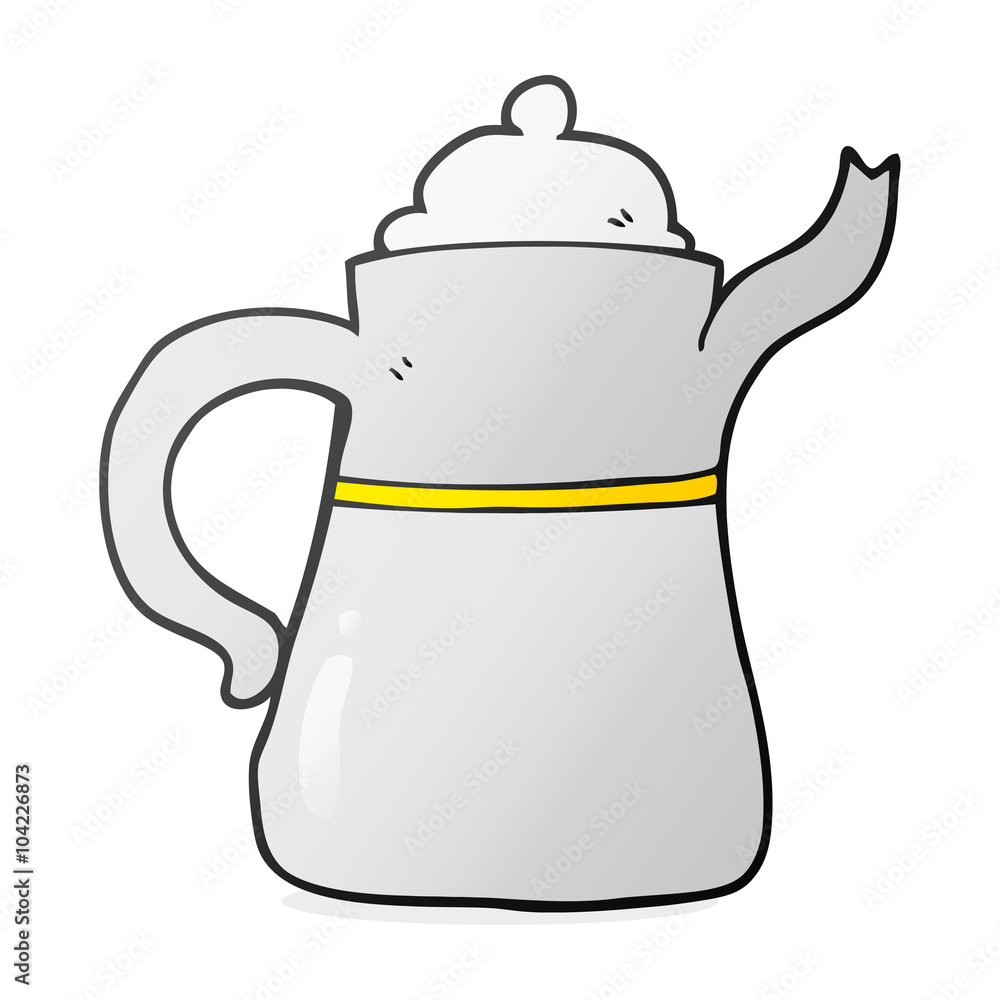 Obraz premium cartoon coffee pot