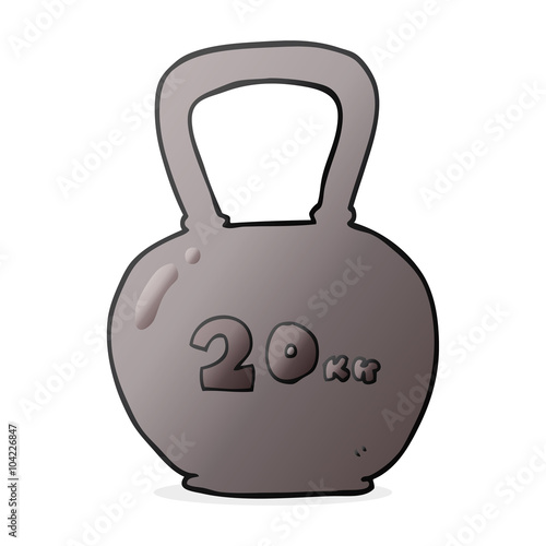 cartoon 20kg kettle bell