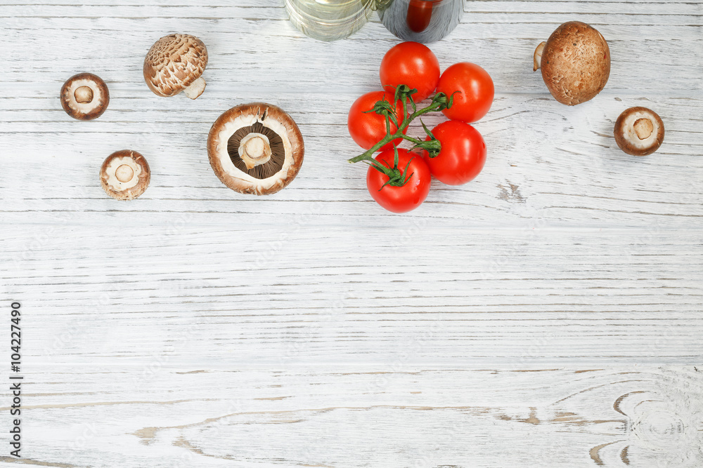 vegetables on a wooden table vegetables on a wooden table