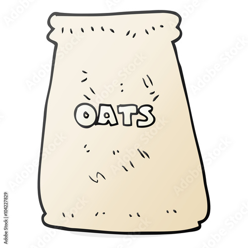 cartoon bag of oats