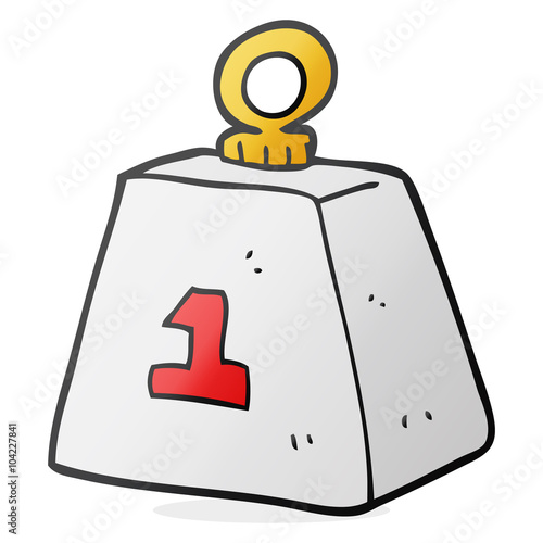 cartoon one ton weight