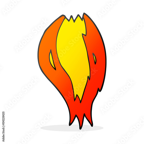 cartoon rocket ship flames