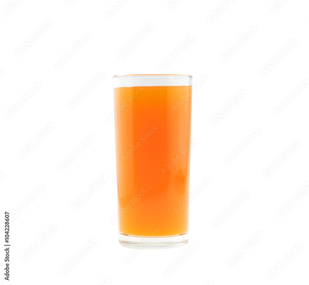 Glass of orange juice, tangerine Glass of orange juice, tangerine