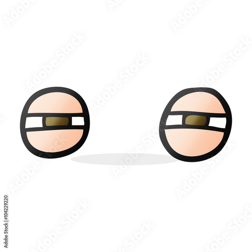 cartoon suspicious eyes