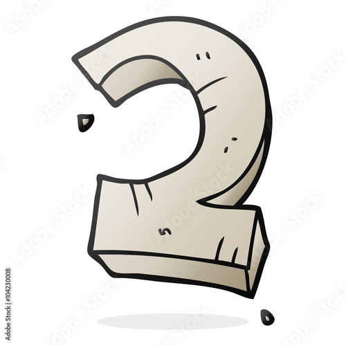 cartoon stone number two