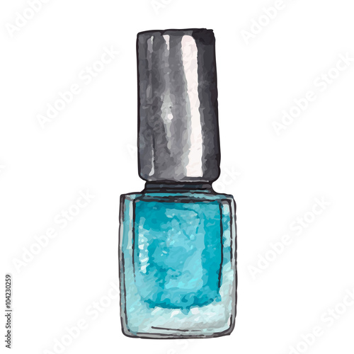 Nails polish in watercolor
