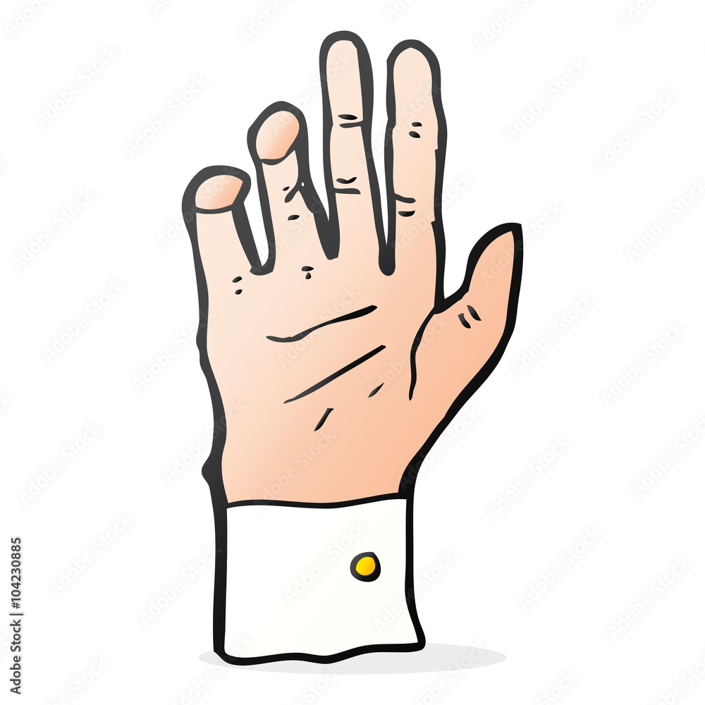 Obraz premium cartoon hand reaching