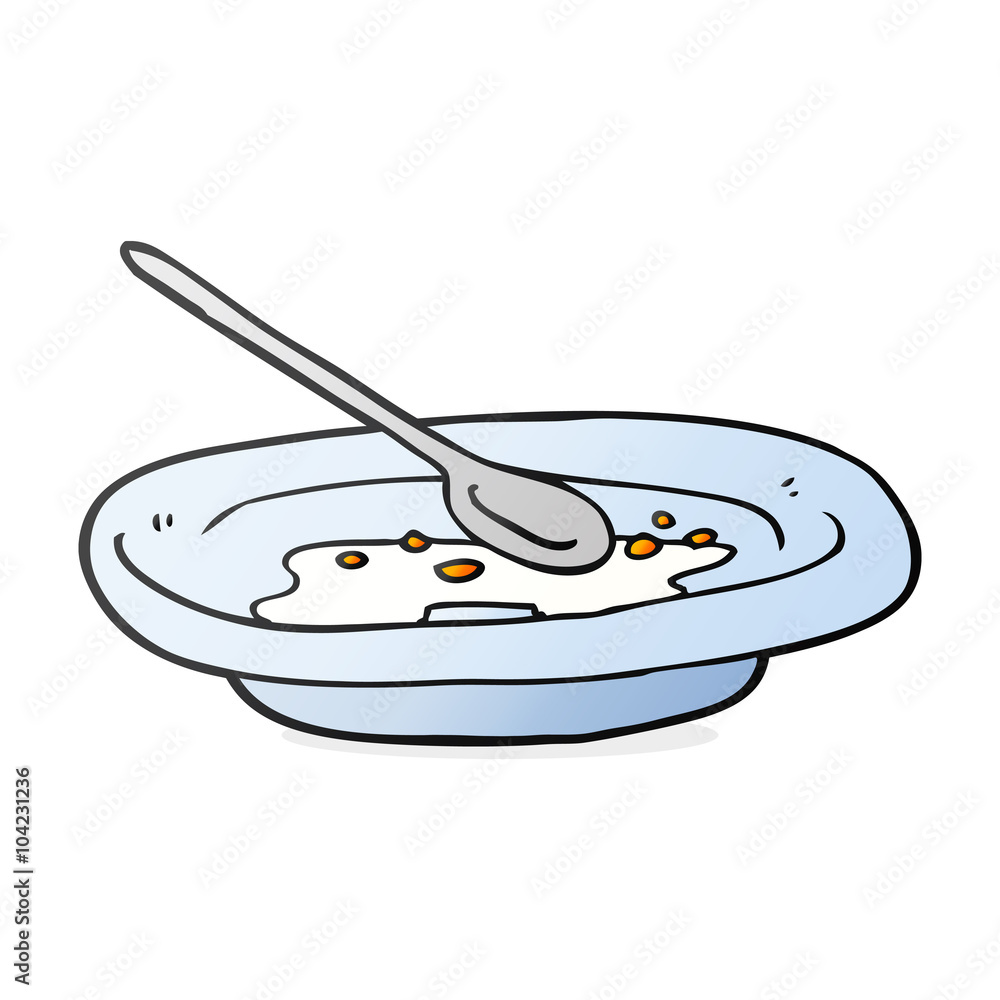 cartoon empty cereal bowl Stock Vector Adobe Stock