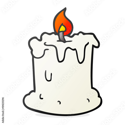 cartoon dribbling candle
