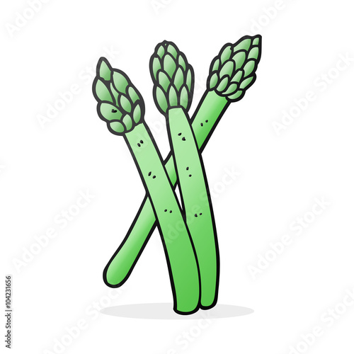 cartoon asparagus