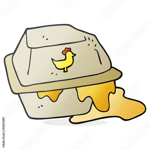 cartoon greasy takeout