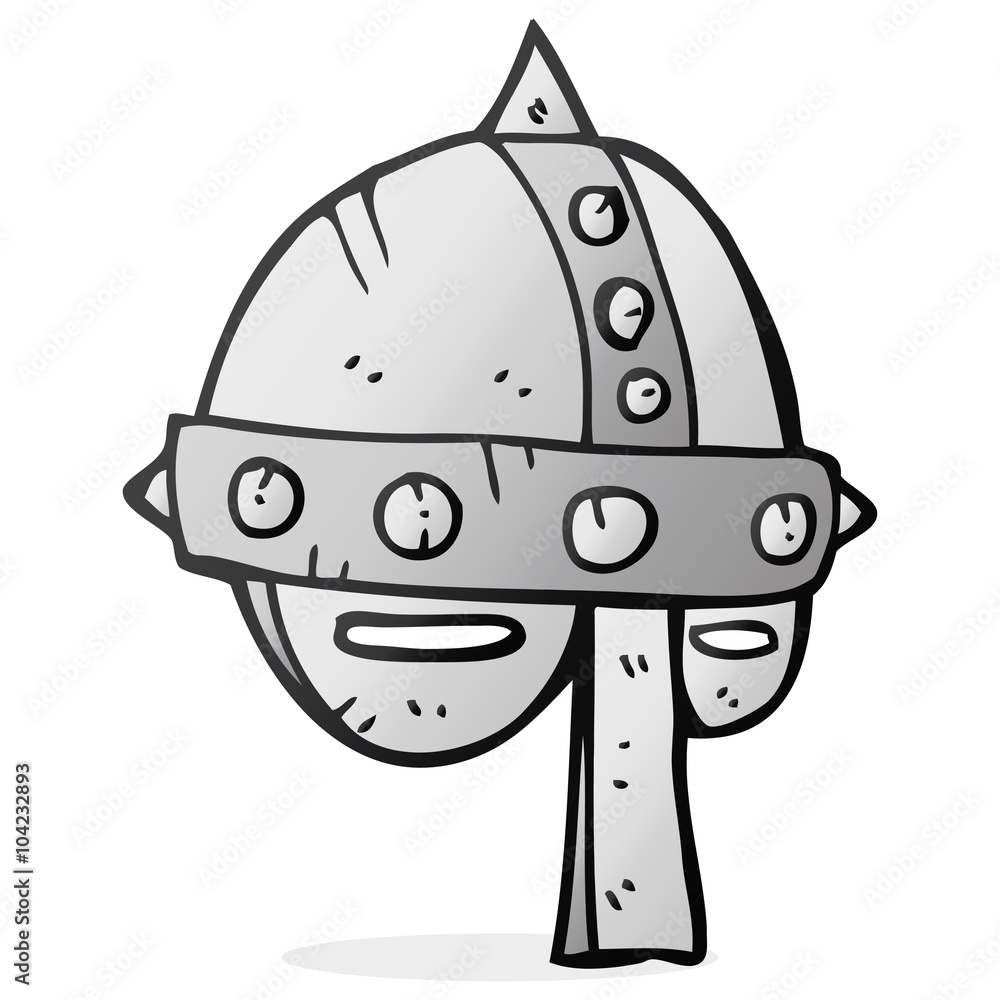 Fototapeta premium cartoon medieval helmet