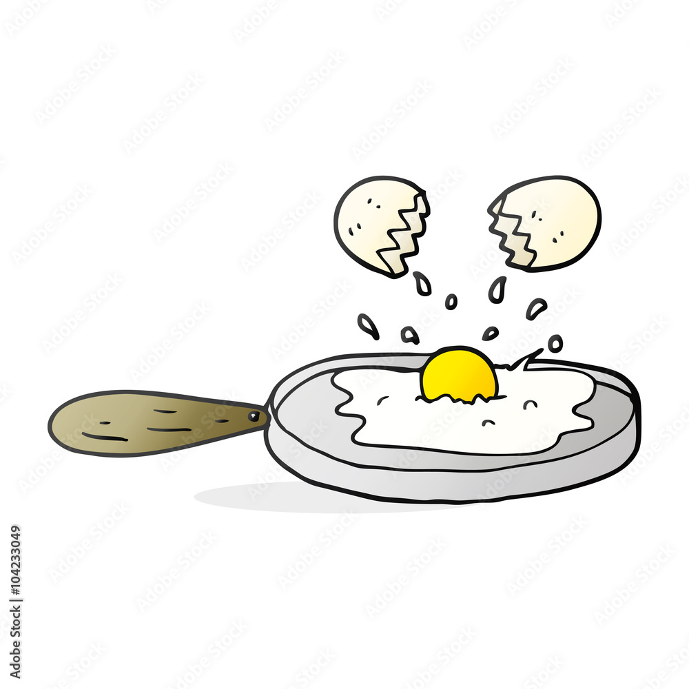 frying cartoon egg frying cartoon egg