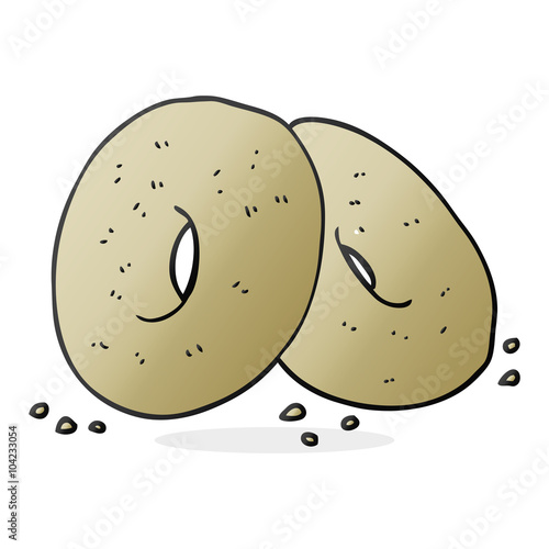 cartoon bagels