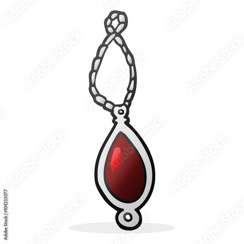 cartoon red pendant