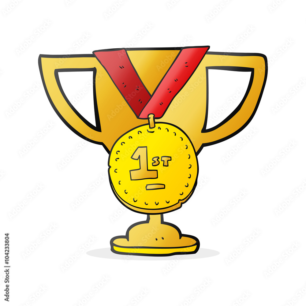 cartoon sports trophy Stock Vector | Adobe Stock