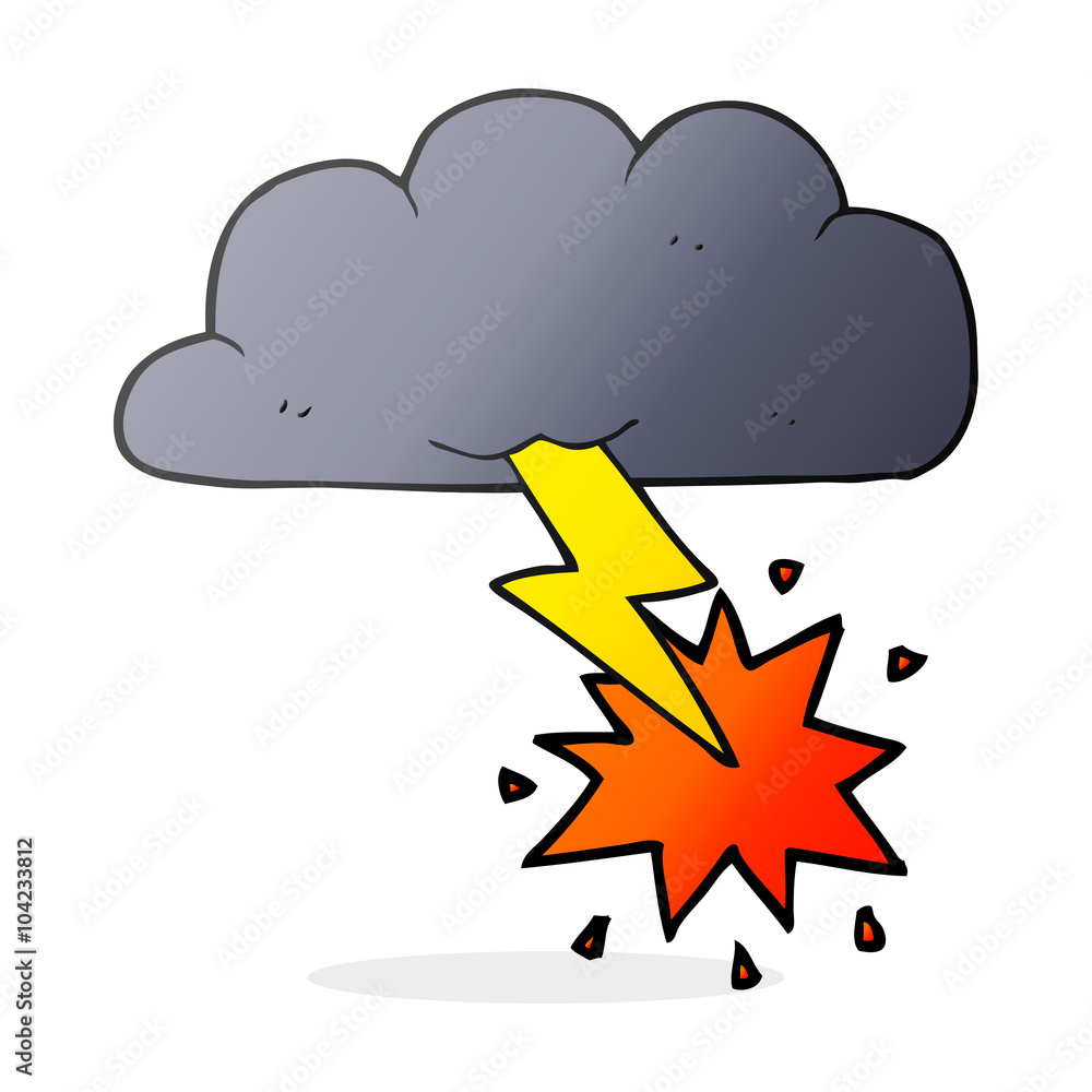 cartoon thundercloud cartoon thundercloud