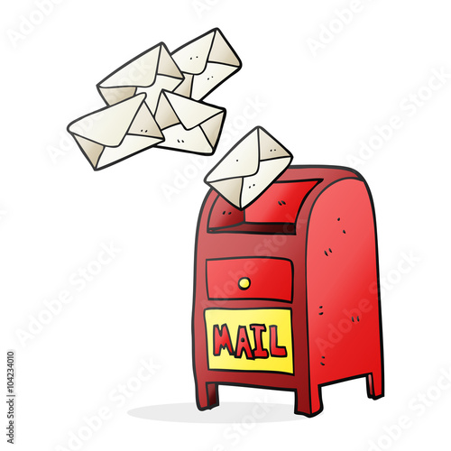 cartoon mail box