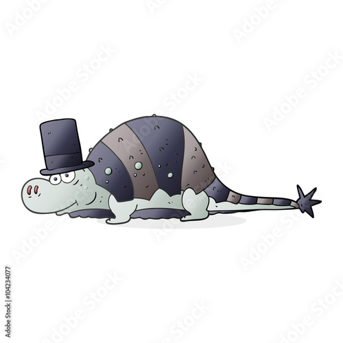cartoon dinosaur in top hat