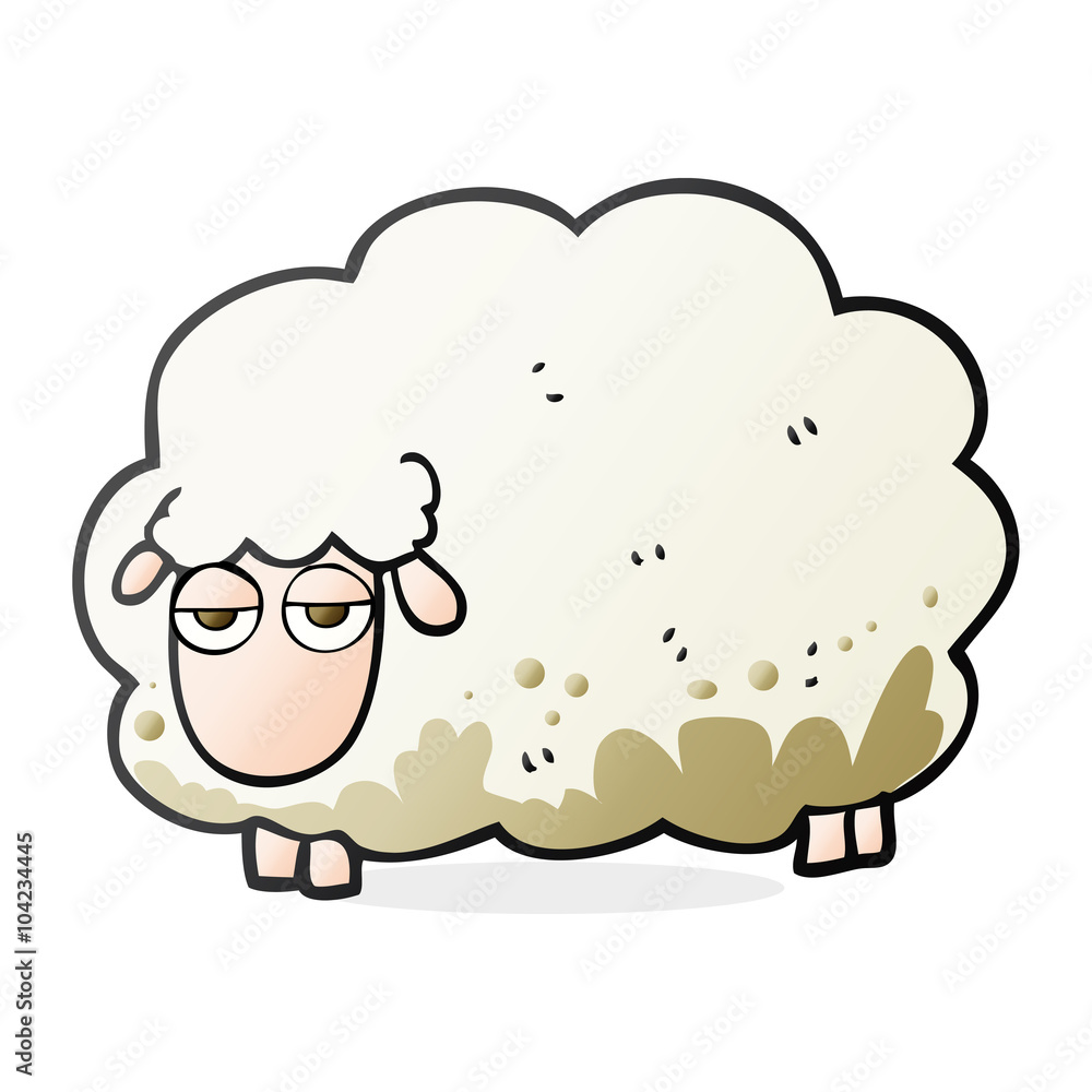cartoon muddy winter sheep cartoon muddy winter sheep
