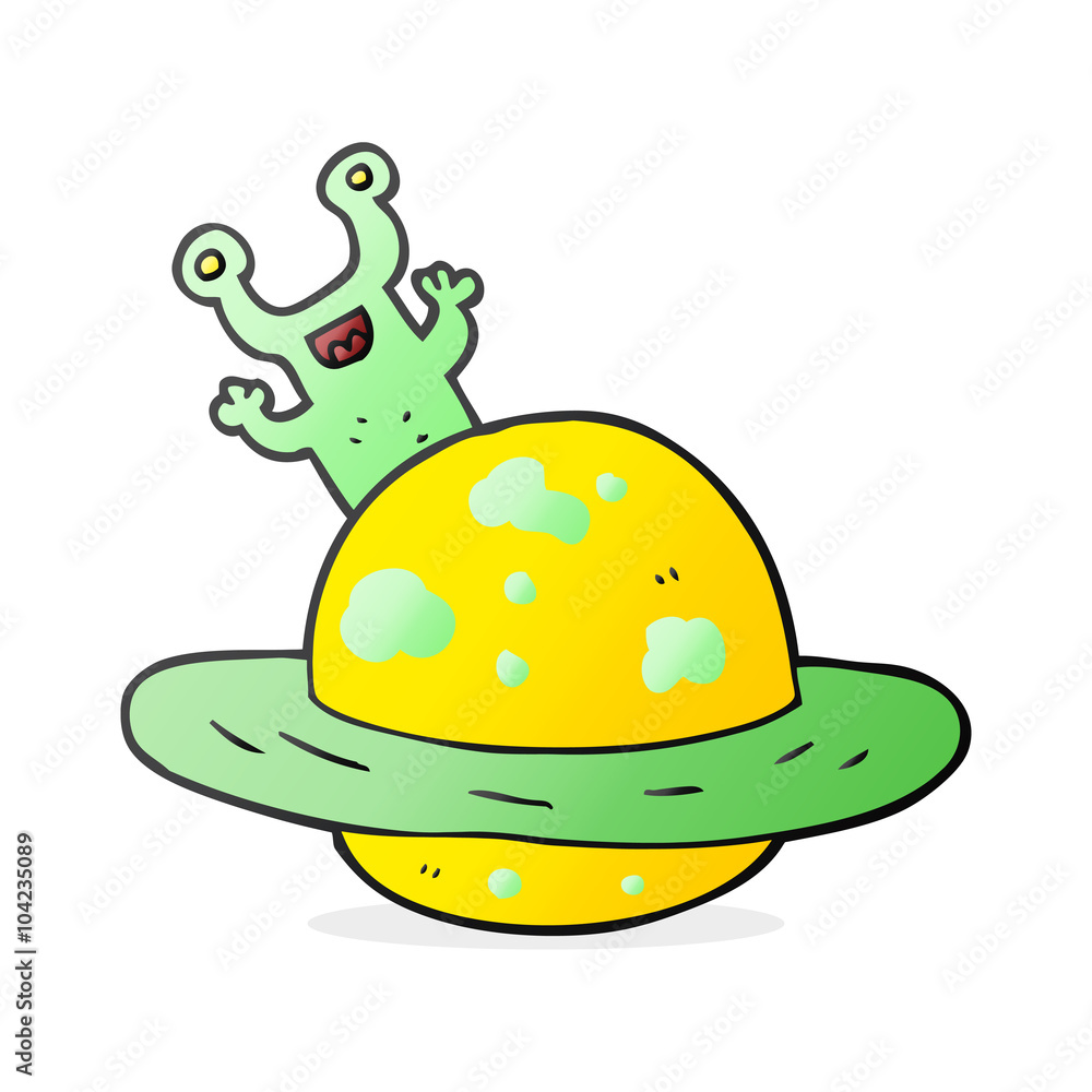 cartoon alien planet cartoon alien planet
