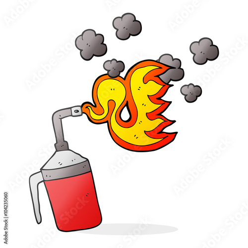 cartoon blow torch
