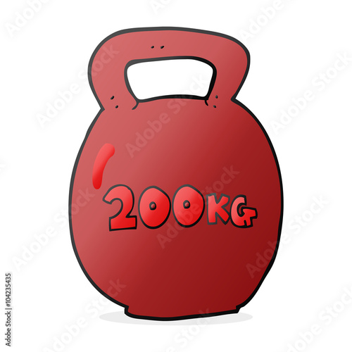 cartoon 200kg kettle bell