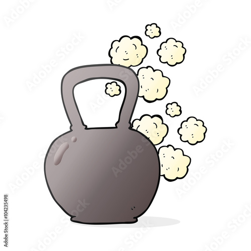 cartoon heavy kettle bell
