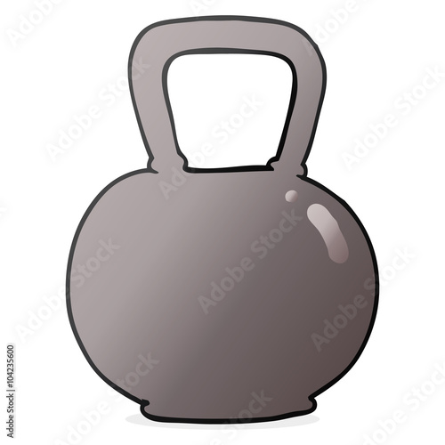 cartoon kettle bell weight