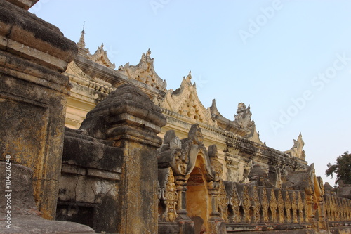 Maha Aung Mye Bon Zan Monastery in Inwa city,Mandalay ,Myanmar