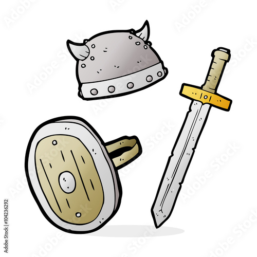 cartoon medieval warrior objects