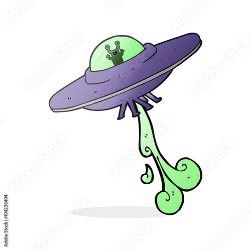 cartoon alien spaceship