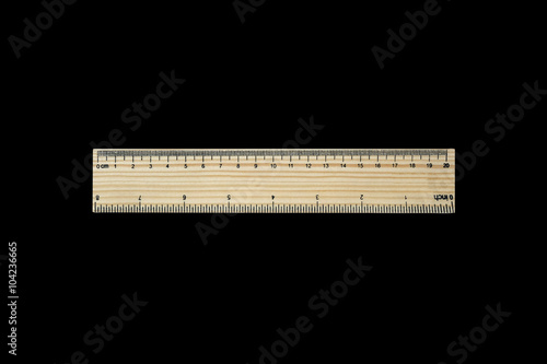 20 centimeters (8 inches)  wood pattern ruler  