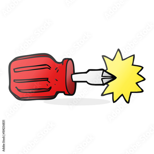 cartoon screwdriver