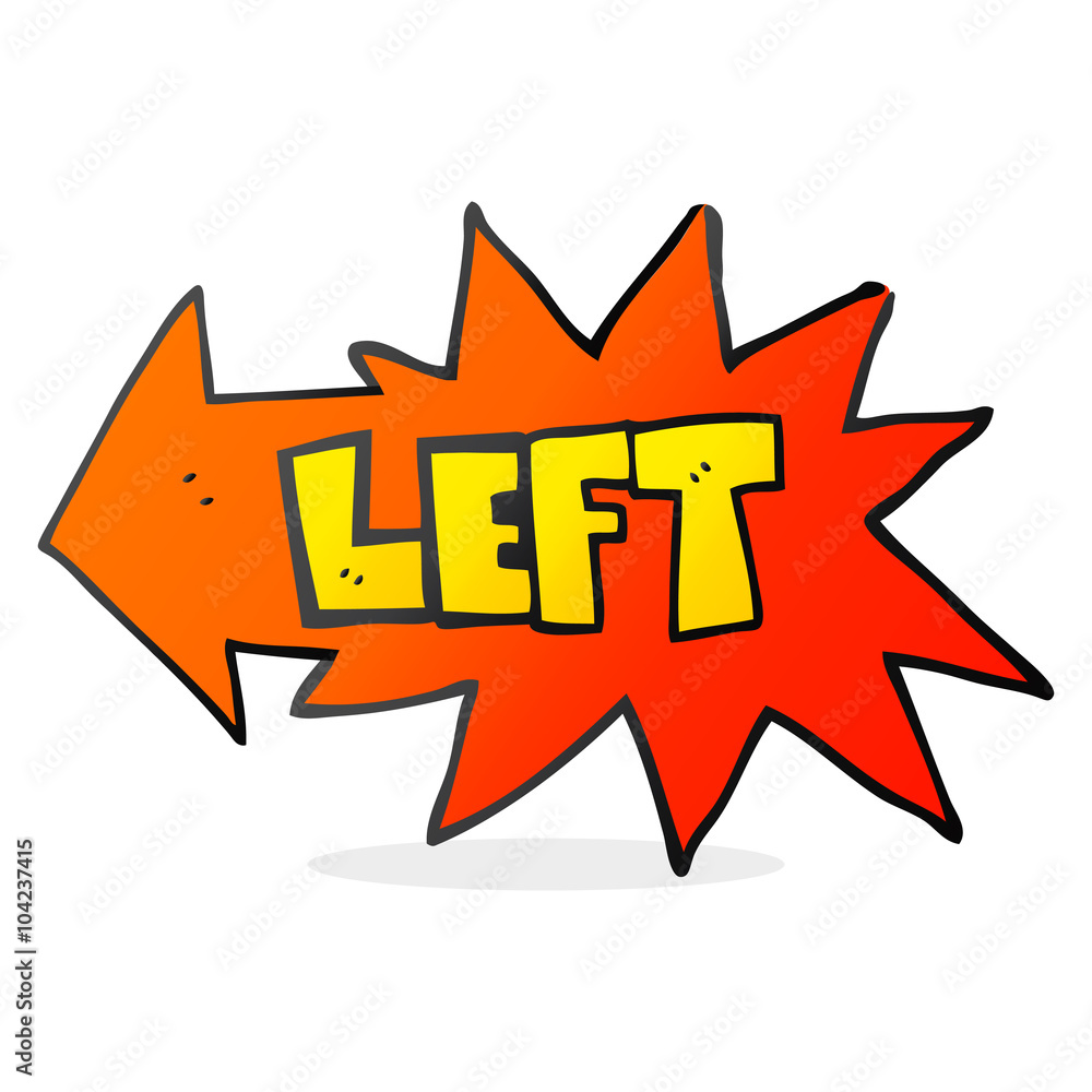 Fototapeta premium cartoon left symbol