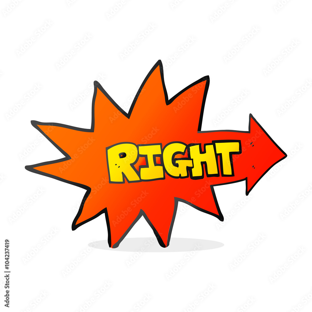 cartoon right symbol pointing cartoon right symbol pointing