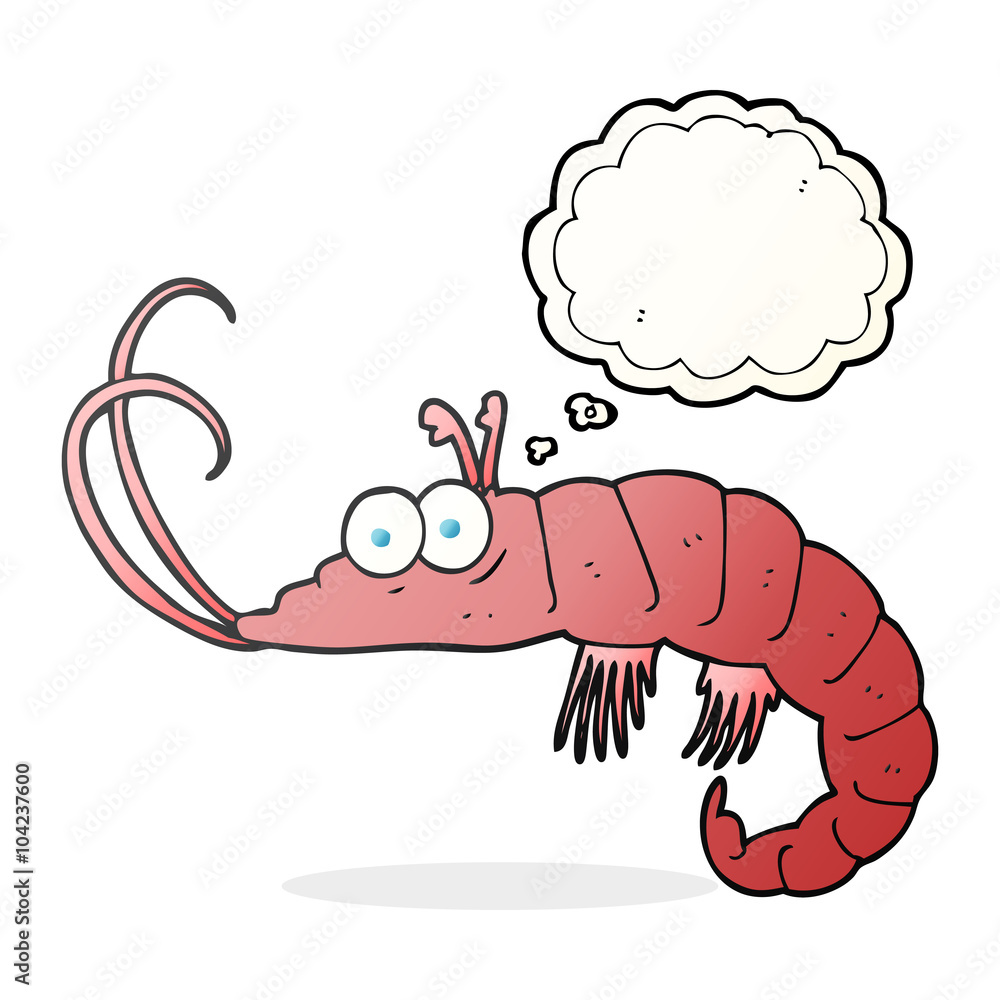 thought bubble cartoon shrimp