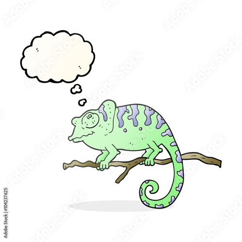 thought bubble cartoon chameleon