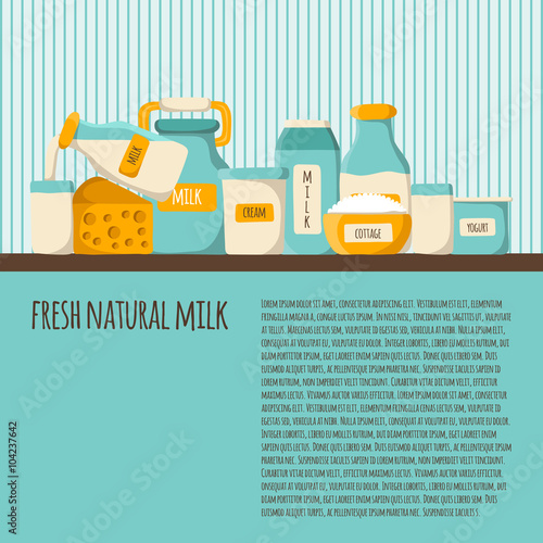 Milk products background