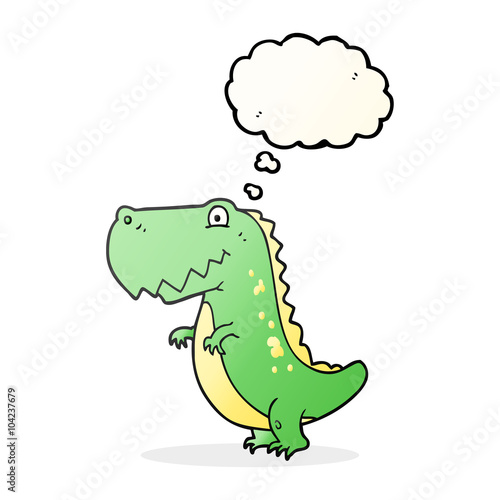 thought bubble cartoon dinosaur