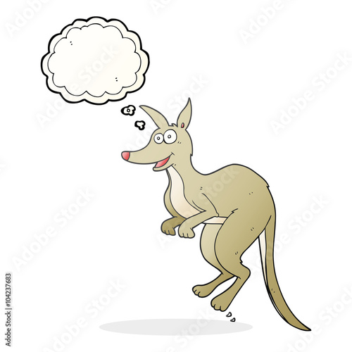 thought bubble cartoon kangaroo