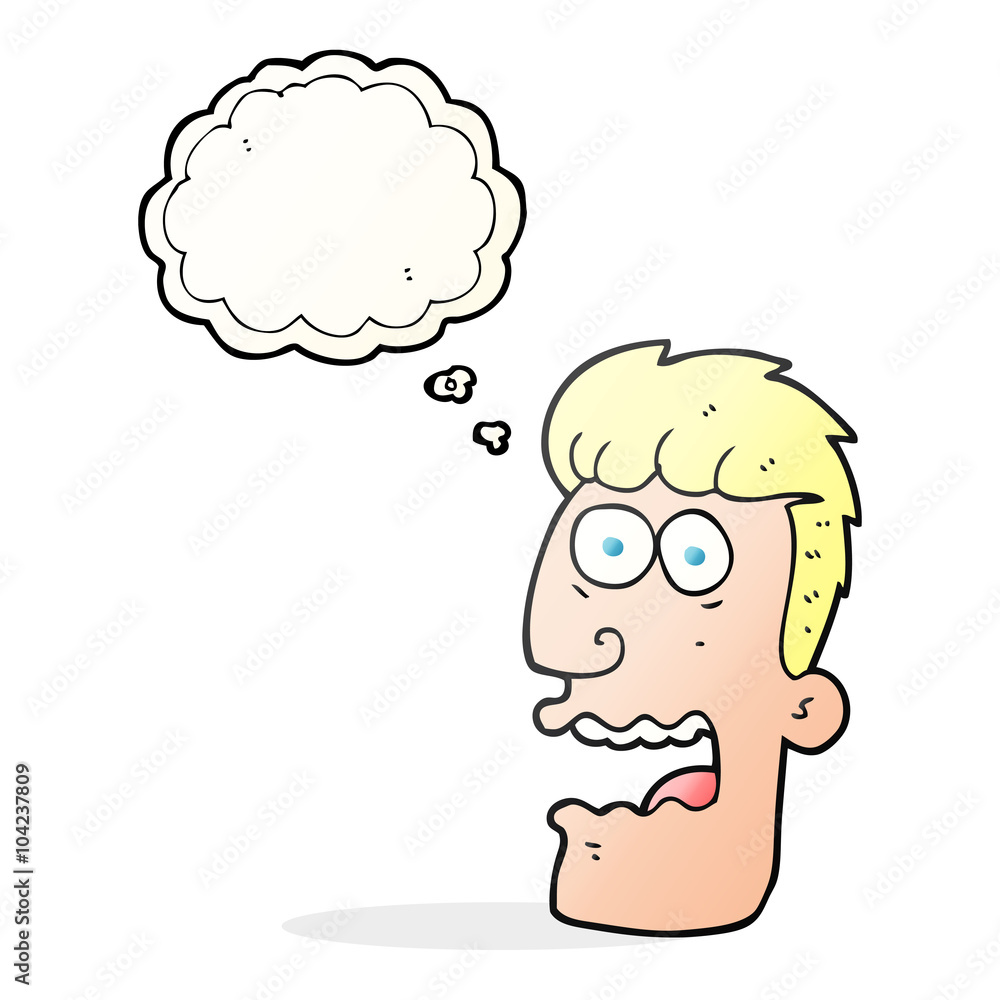 thought bubble cartoon shocked man thought bubble cartoon shocked man