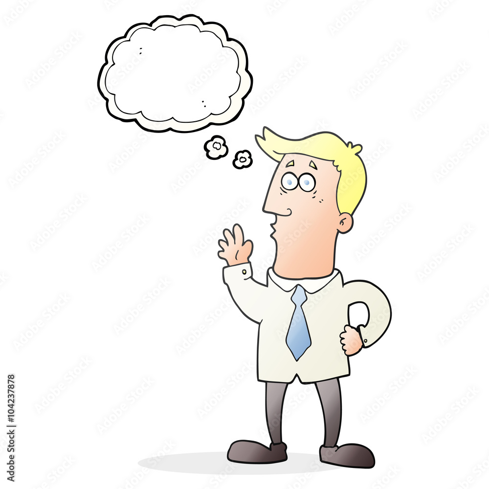thought bubble cartoon businessman thought bubble cartoon businessman