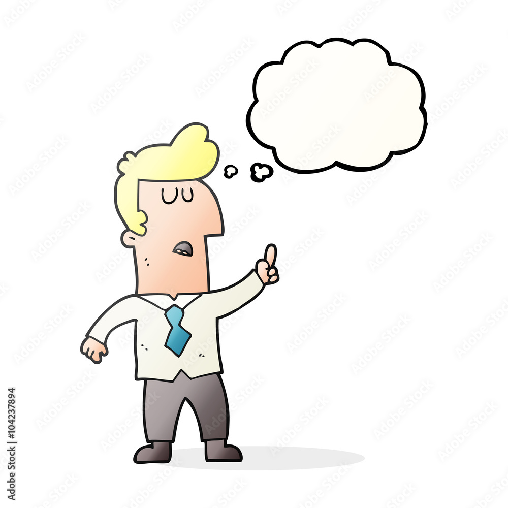thought bubble cartoon businessman thought bubble cartoon businessman