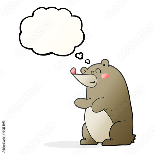 thought bubble cartoon bear