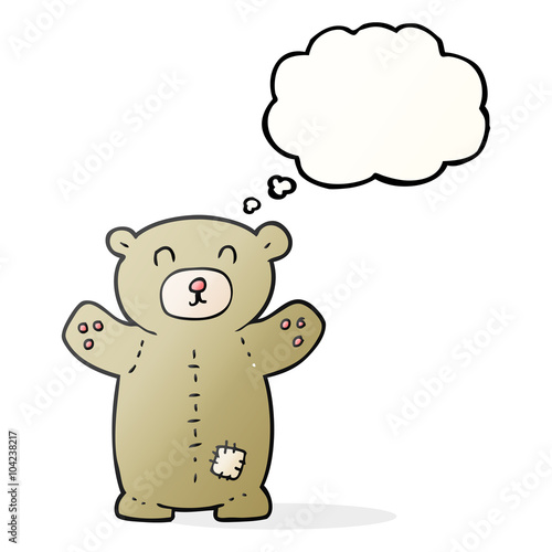 thought bubble cartoon teddy bear