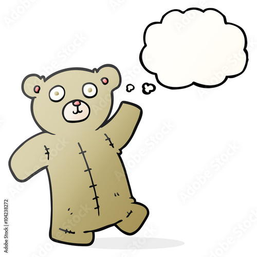 thought bubble cartoon teddy bear