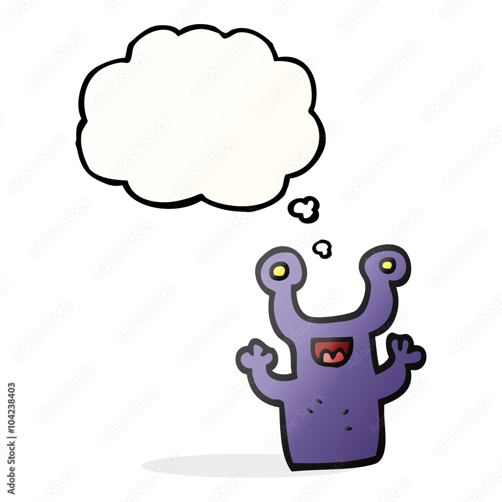 thought bubble cartoon little alien thought bubble cartoon little alien